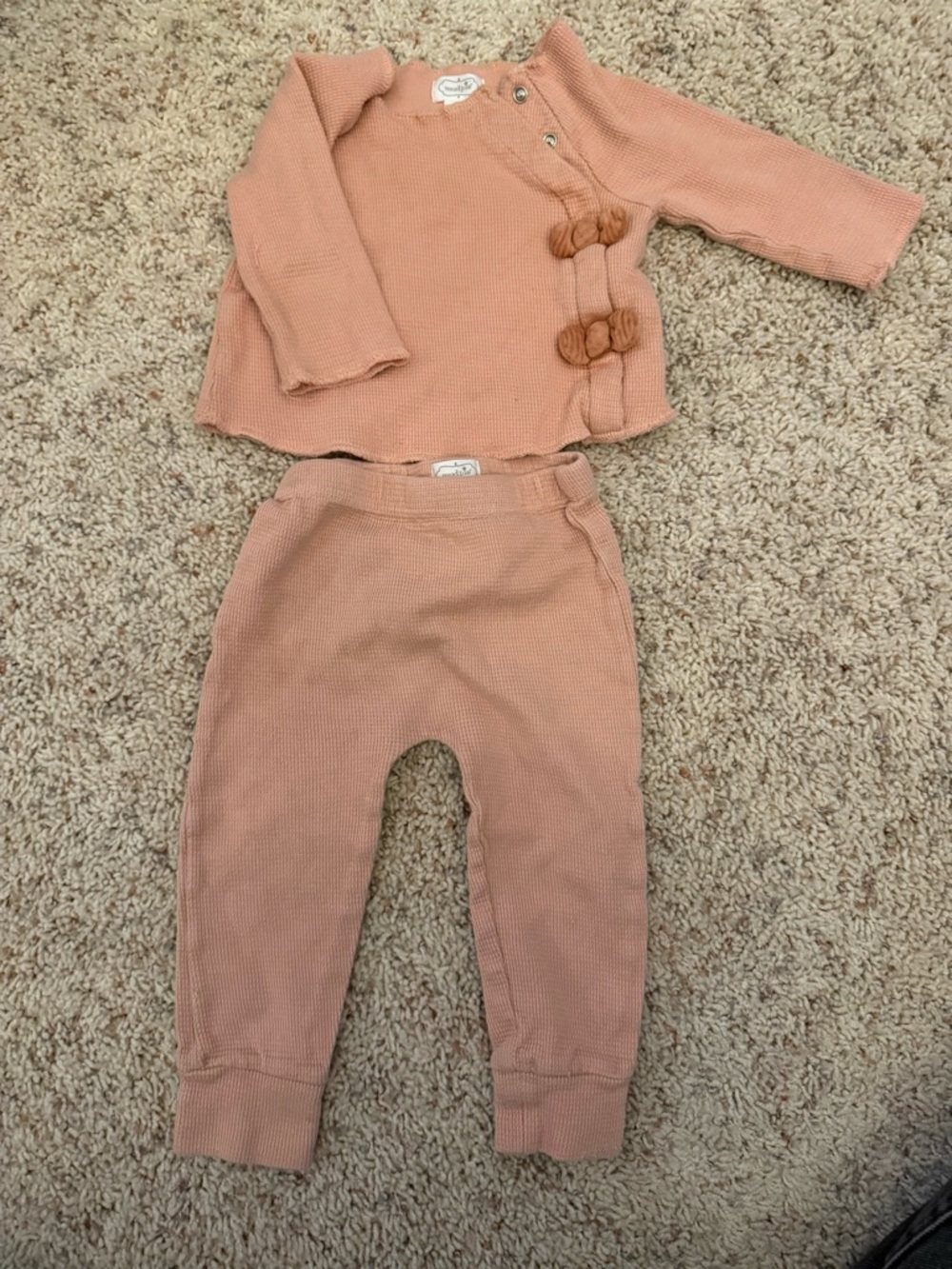 Mud Pie Knit 9-12 Month Outfit in Dusty Rose - Picture 2 of 3